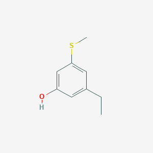 molecular formula C9H12OS B14835237 3-Ethyl-5-(methylthio)phenol 