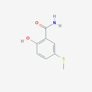 molecular formula C8H9NO2S B14835238 2-Hydroxy-5-(methylthio)benzamide 