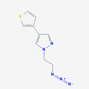 molecular formula C9H9N5S B1483524 1-(2-azidoethyl)-4-(thiophen-3-yl)-1H-pyrazole CAS No. 2098139-02-5