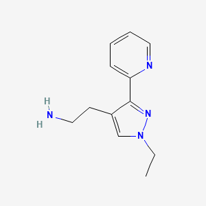 2-(1-ethyl-3-(pyridin-2-yl)-1H-pyrazol-4-yl)ethan-1-amine