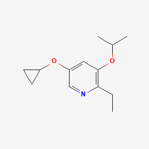 molecular formula C13H19NO2 B14835261 5-Cyclopropoxy-2-ethyl-3-isopropoxypyridine 