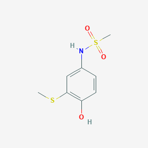 molecular formula C8H11NO3S2 B14835305 N-(4-Hydroxy-3-(methylthio)phenyl)methanesulfonamide 