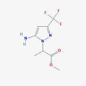 methyl 2-(5-amino-3-(trifluoromethyl)-1H-pyrazol-1-yl)propanoate