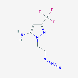 molecular formula C6H7F3N6 B1483532 1-(2-azidoethyl)-3-(trifluoromethyl)-1H-pyrazol-5-amine CAS No. 2098047-25-5