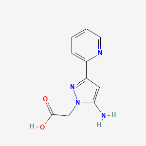 2-(5-amino-3-(pyridin-2-yl)-1H-pyrazol-1-yl)acetic acid