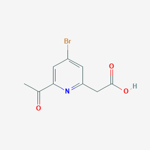 (6-Acetyl-4-bromopyridin-2-YL)acetic acid