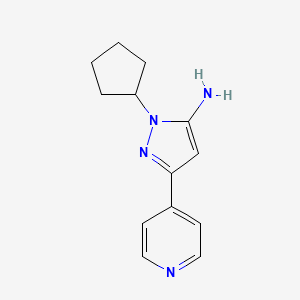 1-cyclopentyl-3-(pyridin-4-yl)-1H-pyrazol-5-amine