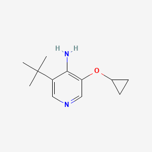 molecular formula C12H18N2O B14835353 3-Tert-butyl-5-cyclopropoxypyridin-4-amine 