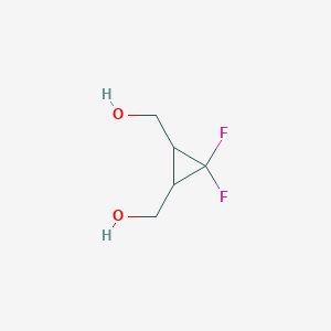 molecular formula C5H8F2O2 B14835360 [2,2-Difluoro-3-(hydroxymethyl)cyclopropyl]methanol 