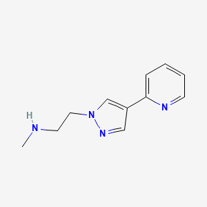 molecular formula C11H14N4 B1483538 N-methyl-2-(4-(pyridin-2-yl)-1H-pyrazol-1-yl)ethan-1-amine CAS No. 2098045-99-7