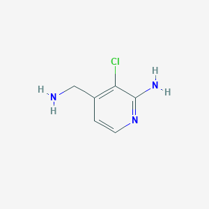 molecular formula C6H8ClN3 B14835394 4-(Aminomethyl)-3-chloropyridin-2-amine CAS No. 1393560-31-0