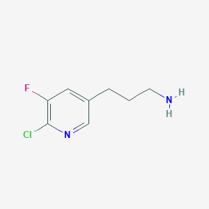 molecular formula C8H10ClFN2 B14835400 3-(6-Chloro-5-fluoropyridin-3-YL)propan-1-amine 