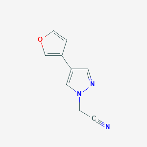 2-(4-(furan-3-yl)-1H-pyrazol-1-yl)acetonitrile