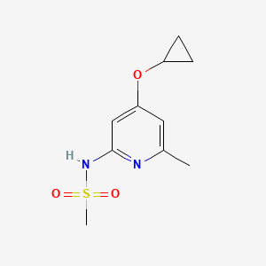 molecular formula C10H14N2O3S B14835431 N-(4-Cyclopropoxy-6-methylpyridin-2-YL)methanesulfonamide 