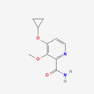 molecular formula C10H12N2O3 B14835440 4-Cyclopropoxy-3-methoxypicolinamide 