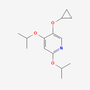 molecular formula C14H21NO3 B14835446 5-Cyclopropoxy-2,4-diisopropoxypyridine 