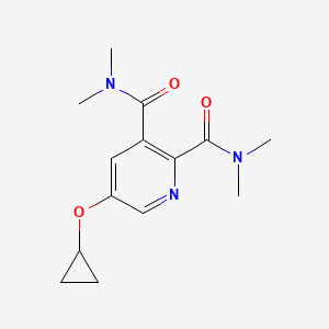 molecular formula C14H19N3O3 B14835464 5-Cyclopropoxy-N2,N2,N3,N3-tetramethylpyridine-2,3-dicarboxamide 