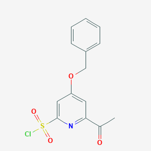 6-Acetyl-4-(benzyloxy)pyridine-2-sulfonyl chloride