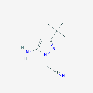 2-(5-amino-3-(tert-butyl)-1H-pyrazol-1-yl)acetonitrile