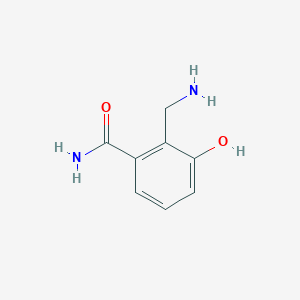 molecular formula C8H10N2O2 B14835478 2-(Aminomethyl)-3-hydroxybenzamide 