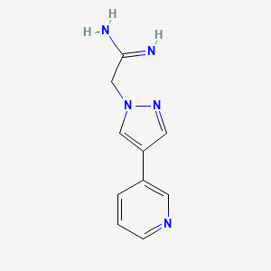 molecular formula C10H11N5 B1483550 2-(4-(pyridin-3-yl)-1H-pyrazol-1-yl)acetimidamide CAS No. 2097980-00-0