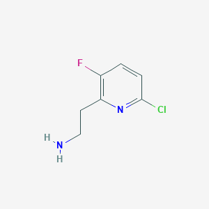 molecular formula C7H8ClFN2 B14835501 2-(6-Chloro-3-fluoropyridin-2-YL)ethanamine 