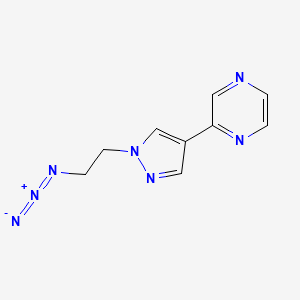 molecular formula C9H9N7 B1483551 2-(1-(2-azidoethyl)-1H-pyrazol-4-yl)pyrazine CAS No. 2098046-26-3