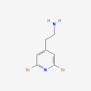 molecular formula C7H8Br2N2 B14835510 2-(2,6-Dibromopyridin-4-YL)ethanamine 