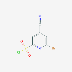 molecular formula C6H2BrClN2O2S B14835517 6-Bromo-4-cyanopyridine-2-sulfonyl chloride 