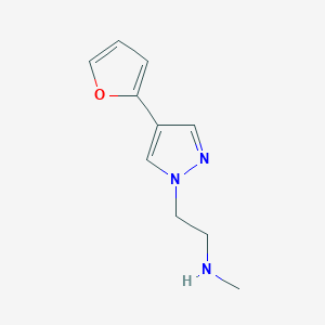 molecular formula C10H13N3O B1483553 2-(4-(呋喃-2-基)-1H-吡唑-1-基)-N-甲基乙胺 CAS No. 2098019-00-0