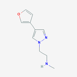 molecular formula C10H13N3O B1483555 2-(4-(呋喃-3-基)-1H-吡唑-1-基)-N-甲基乙胺 CAS No. 2098022-83-2