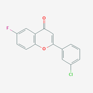 molecular formula C15H8ClFO2 B14835556 2-(3-Chlorophenyl)-6-fluoro-4H-chromen-4-one 