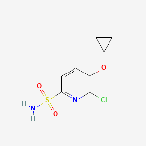 molecular formula C8H9ClN2O3S B14835603 6-Chloro-5-cyclopropoxypyridine-2-sulfonamide 