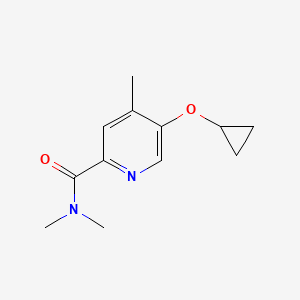 molecular formula C12H16N2O2 B14835613 5-Cyclopropoxy-N,N,4-trimethylpicolinamide 