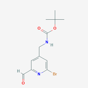 Tert-butyl (2-bromo-6-formylpyridin-4-YL)methylcarbamate