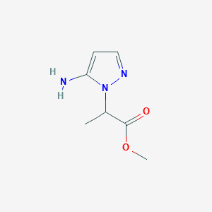 molecular formula C7H11N3O2 B1483563 methyl 2-(5-amino-1H-pyrazol-1-yl)propanoate CAS No. 2090592-41-7
