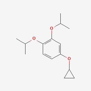 molecular formula C15H22O3 B14835631 4-Cyclopropoxy-1,2-diisopropoxybenzene 