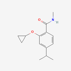 molecular formula C14H19NO2 B14835644 2-Cyclopropoxy-4-isopropyl-N-methylbenzamide 