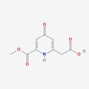 molecular formula C9H9NO5 B14835655 [4-Hydroxy-6-(methoxycarbonyl)pyridin-2-YL]acetic acid 