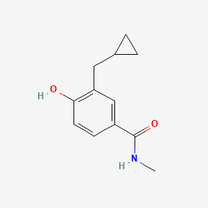 molecular formula C12H15NO2 B14835667 3-(Cyclopropylmethyl)-4-hydroxy-N-methylbenzamide 