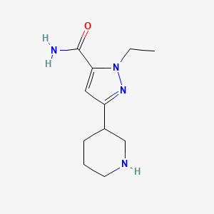 1-ethyl-3-(piperidin-3-yl)-1H-pyrazole-5-carboxamide