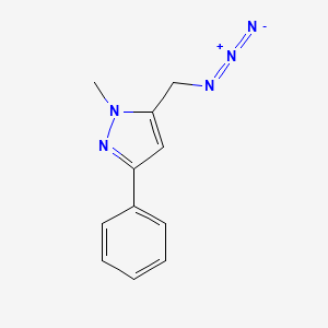 molecular formula C11H11N5 B1483569 5-(azidomethyl)-1-methyl-3-phenyl-1H-pyrazole CAS No. 2098135-82-9