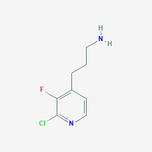 molecular formula C8H10ClFN2 B14835703 3-(2-Chloro-3-fluoropyridin-4-YL)propan-1-amine 