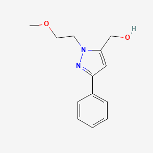 molecular formula C13H16N2O2 B1483571 (1-(2-methoxyethyl)-3-phenyl-1H-pyrazol-5-yl)methanol CAS No. 2098042-06-7