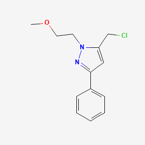 5-(chloromethyl)-1-(2-methoxyethyl)-3-phenyl-1H-pyrazole