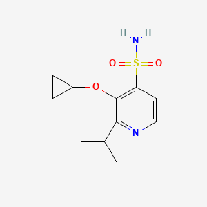 molecular formula C11H16N2O3S B14835754 3-Cyclopropoxy-2-isopropylpyridine-4-sulfonamide 