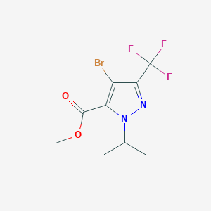 methyl 4-bromo-1-isopropyl-3-(trifluoromethyl)-1H-pyrazole-5-carboxylate