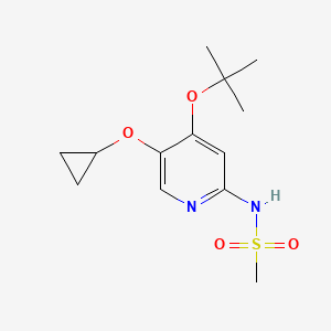 molecular formula C13H20N2O4S B14835800 N-(4-Tert-butoxy-5-cyclopropoxypyridin-2-YL)methanesulfonamide 