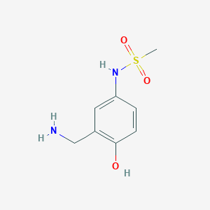 molecular formula C8H12N2O3S B14835806 N-(3-(Aminomethyl)-4-hydroxyphenyl)methanesulfonamide 