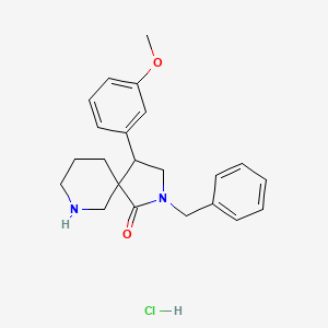 molecular formula C22H27ClN2O2 B14835818 2-Benzyl-4-(3-methoxyphenyl)-2,7-diazaspiro[4.5]decan-1-one hydrochloride 